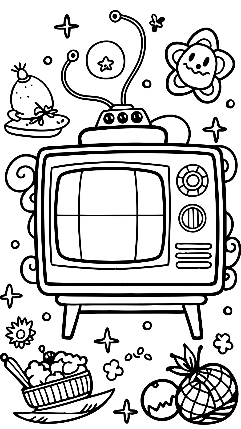 television coloring page